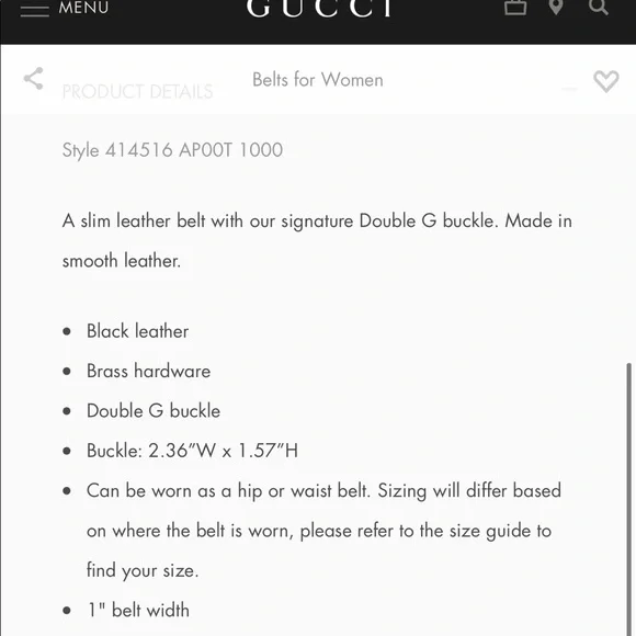 Gucci Leather Belt with Double G Buckle - Picture 9 of 11